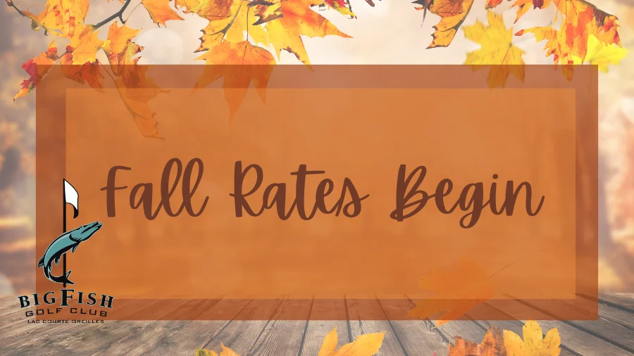 New Fall Rates Begin – 8/20